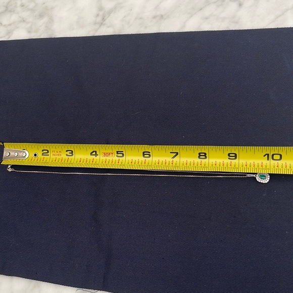 Diamond/Gemstone pendant OVL EMRL double HALO Dia 0.45 CTTW I1 HJ 14K 2TONE - Picture 8 of 8